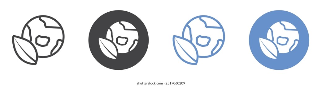 Conjunto de símbolos de línea plana de icono de entorno.