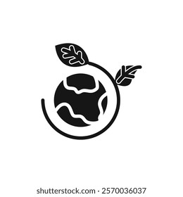 Environment icon Flat simple outline set