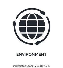 Environment Icon Glyph Style. Vector Illustration For Graphic Design