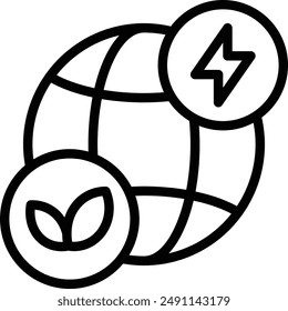 Icono de entorno. Icono del mundo verde

