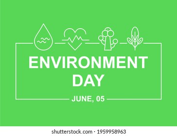 Environment icon and illustration design. Easy to edit with vector file. Can use for your creative content. Especially about environment day campaign in this june.