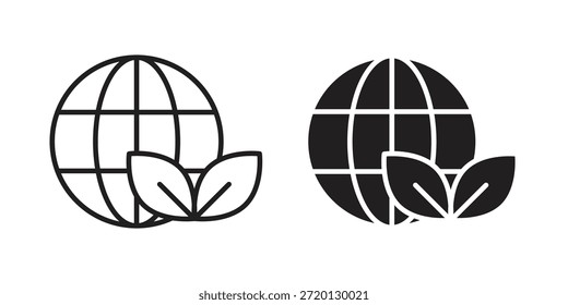 Environment icon illustration, thin line vector, web design sign,