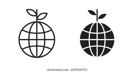 Ilustraciones de iconos de entorno colección. contorno de trazo editable y estilo plano