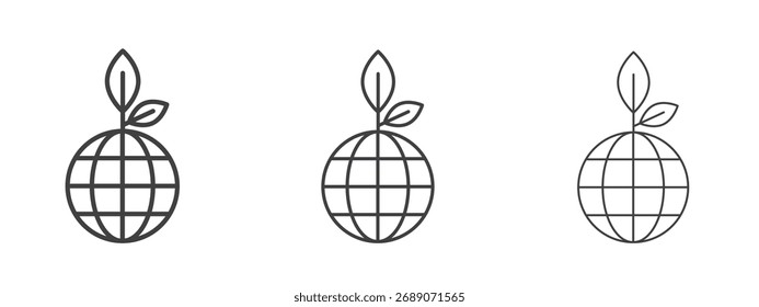 Icono de entorno en estilo de arte de línea para colección de diseño