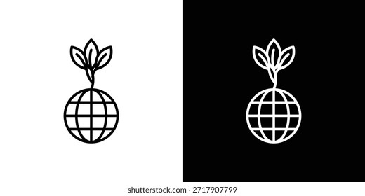 Icono de entorno - Estilo de línea. diseño de Plantilla de símbolos