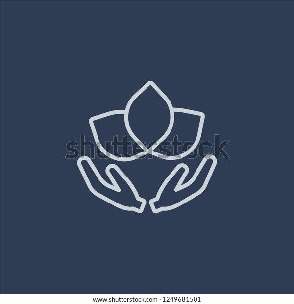 Environment icon. Environment linear design\
concept from Ecology collection. Simple element vector illustration\
on dark blue\
background.