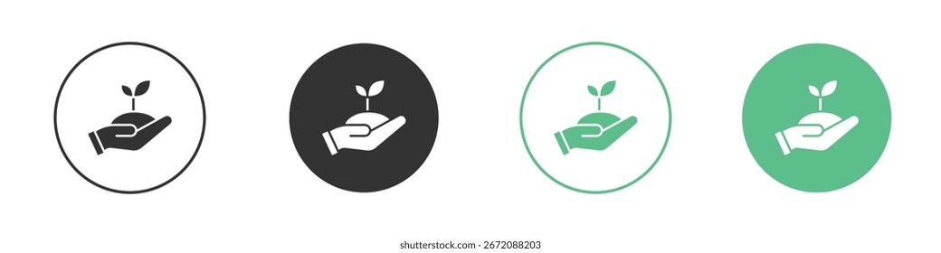 Environment icon Minimal Flat Line Vector Icon Set.