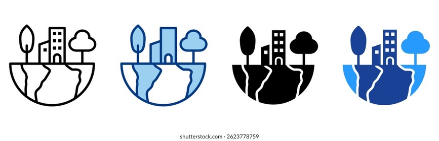 Environment Icon Multiple Style Vector Collection