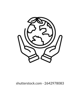 Environment icon outline set sign