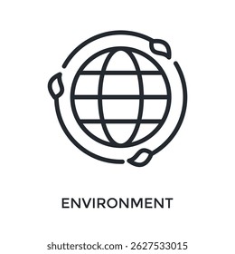 Estilo De Estrutura De Tópicos Do Ícone De Ambiente. Ilustração De Vetor Para Design Gráfico