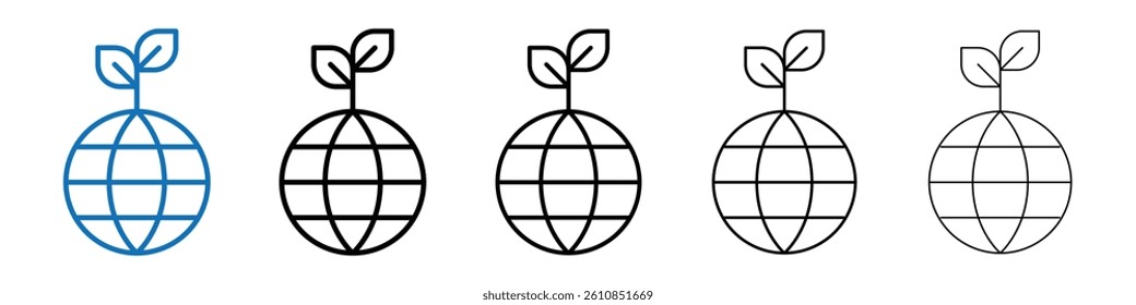 Environment icon Outline vector logo for web ui