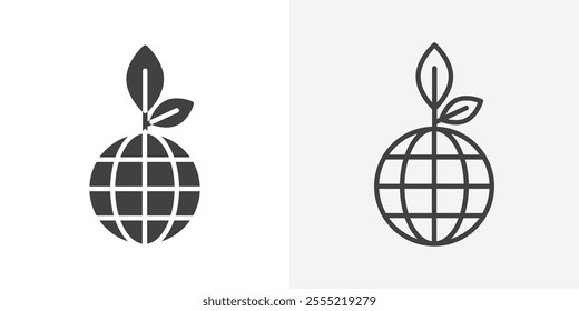 Environment icon. outlined vector style.