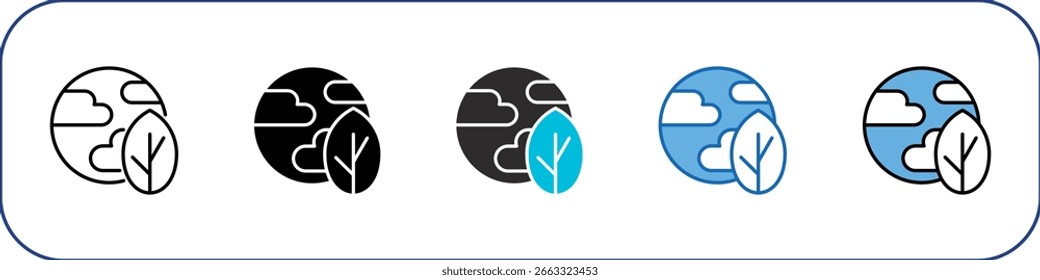 Environment Icon Pack Multistyle Illustration