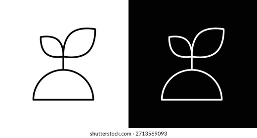 Environment icon pictogram on White Background Editable Stroke.