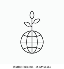 Environment icon set in blackthin line style.