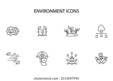 Umgebungssymbol set.vector.Editable stroke.linear style Zeichen zur Verwendung von Web-Design, logo.Symbol-Illustration.