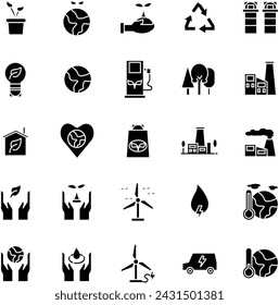 Environment Icon in Solid Style Perfect for Presentation and any Purpose