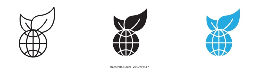 Environment icon thin line illustration