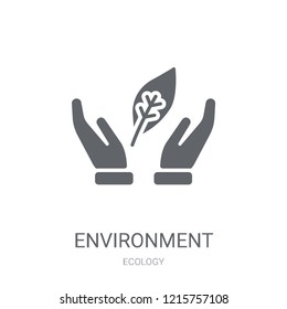 Environment icon. Trendy Environment logo concept on white background from Ecology collection. Suitable for use on web apps, mobile apps and print media.