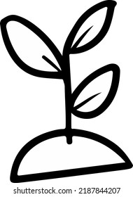 Environment Icon Vector Reforestation Helps Prevent Stock Vector