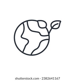 environment icon. vector.Editable stroke.linear style sign for use web design,logo.Symbol illustration