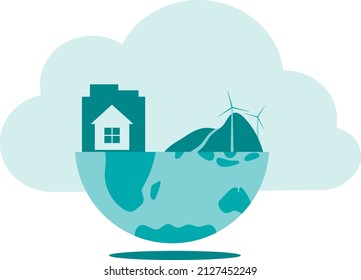 Environment iconography isolated vector illustration 
