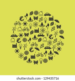 environment icons in circle