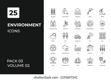 Environment icons collection. Set contains such Icons as apple, clean, conservation, earth, more 