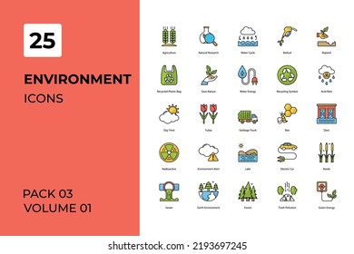 Environment icons collection. Set contains such Icons as apple, clean, conservation, earth, more 