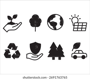 Iconos de entorno Vector de colección Archivo EPS