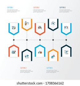 Environment icons colored line set with water cycle, expansion of the city, rechargeable batteries and other world elements. Isolated vector illustration environment icons.