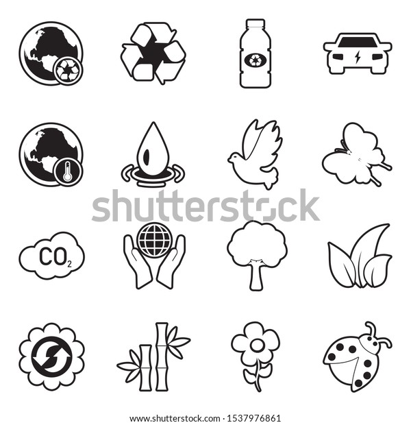 Environment Icons. Line With Fill Design.\
Vector\
Illustration.