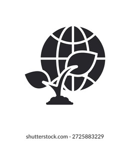 contorno de iconos de entorno y estilo plano, fondo transparente