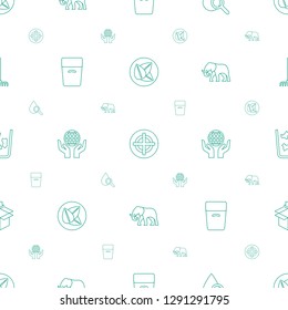 environment icons pattern seamless white background. Included editable line leaf, target, drop under magnifier, box, holding globe icons. environment icons for web and mobile.