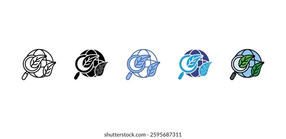 Environment icons sets with five style variations

