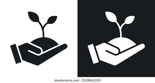 Environment icons. solid style vector