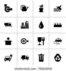 Environment icons. vector collection filled environment icons. includes symbols such as plant, sprouting, watering can, water pump. use for web, mobile and ui design.