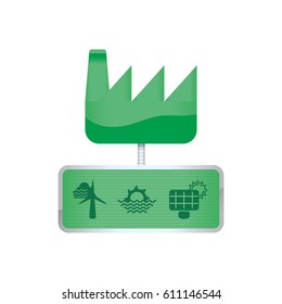 Environment and industrial energy vector icon symbols