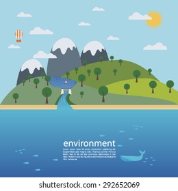 Environment info-graphic vector format