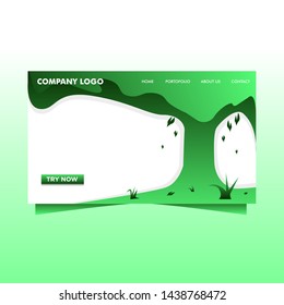 Environment Landing Page Design Vector