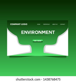 Environment Landing Page Design Vector
