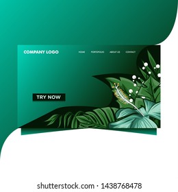 Environment Landing Page Design Vector