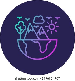 Environment Line Gradient Icon Design