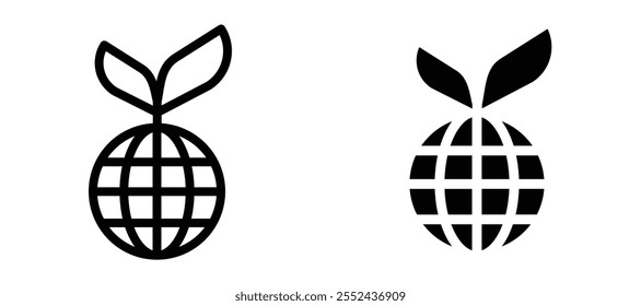 Environment liner icon vector set.