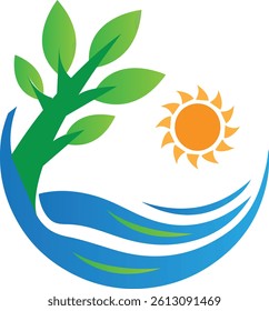 Environment logo icon vector .