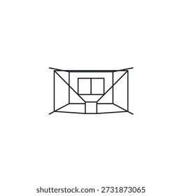 Environment Mapping Grid Icon, Room Laser Scan Vector Illustration, Spatial Depth Mapping Technology