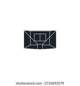 Ícone de grade de mapeamento de ambiente, Ilustração vetorial da varredura do laser da sala, tecnologia de mapeamento de profundidade espacial