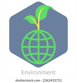 Environment and nature icon concept