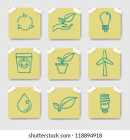 Environment and nature power,icon set,Vector