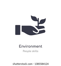 environment outline icon. isolated line vector illustration from people skills collection. editable thin stroke environment icon on white background